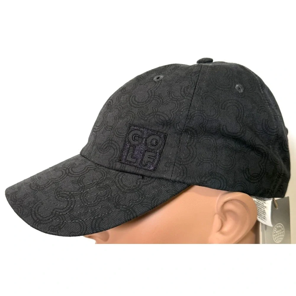 Adidas Golf Hat Women's Par 3 Black Gray Cap Cotton Adjustable Snapback